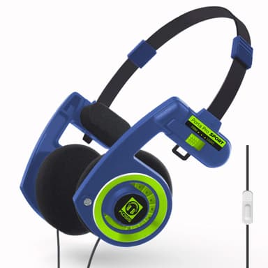 KOSS Hörlur PortaPro 3.0 On-Ear Mic Sport Blue/Green