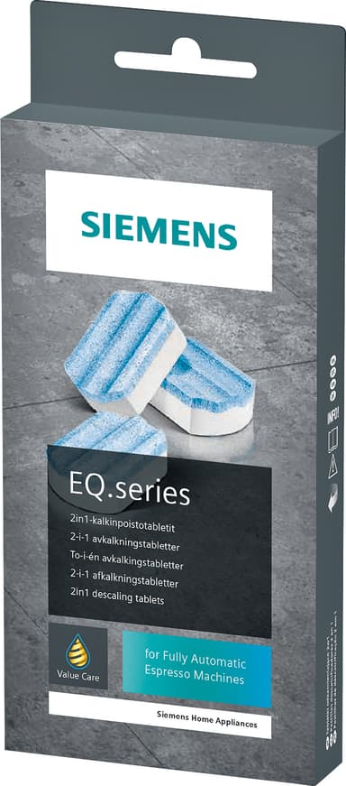 Siemens Espresso EQ Series avkalkningstabletter TZ80002B