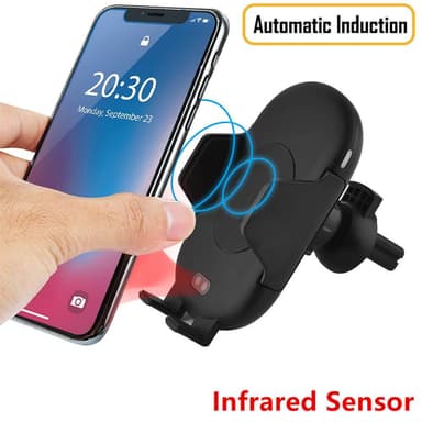 GEAR QI Mobilhållare 10W IR Auto Sensor Monteras i Fläkt/Fönster/Instrumentbräda