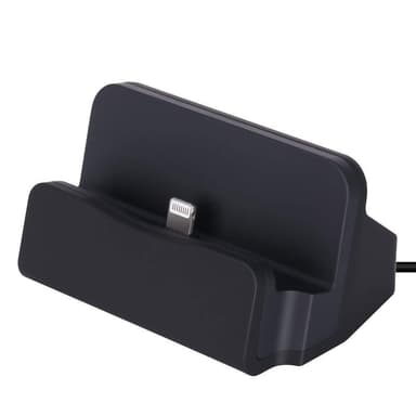 Dockningsstation - Lightning dock med USB-kabel - svart