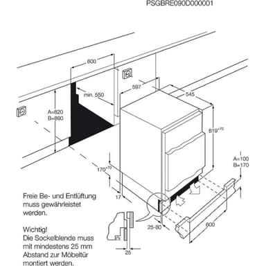 Electrolux Serie 300 Kylskåp med frysfack LFB3AF82R (integrerad)