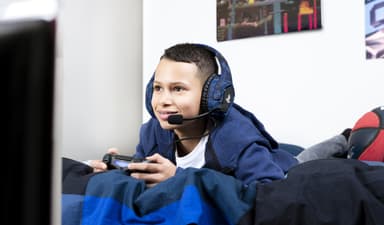 Trust GXT 488 Forze-G headset för gaming för PS4 (blå kamouflage)