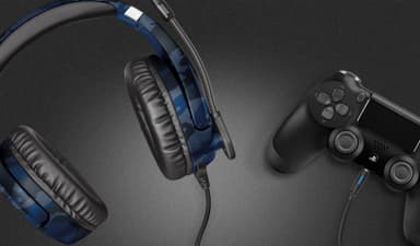 Trust GXT 488 Forze-G headset för gaming för PS4 (blå kamouflage)