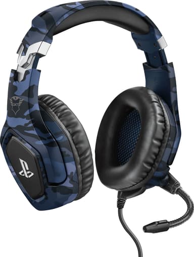 Trust GXT 488 Forze-G headset för gaming för PS4 (blå kamouflage)