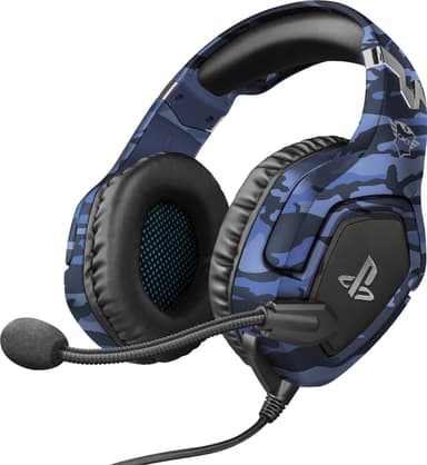 Trust GXT 488 Forze-G headset för gaming för PS4 (blå kamouflage)