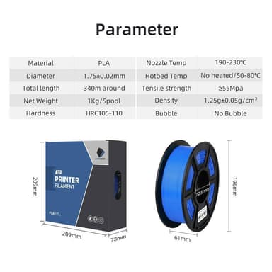 PLA 1.75 mm 1 kg Transparent