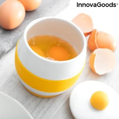 Keramiska äggkoppar för mikrovågsugn med recept eggsira innovagoods