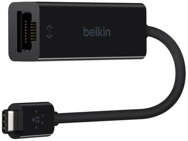 Belkin Nätverksadapter USB-C - Gigabit Ethernet (svart) Belkin Nätverksadapter USB-C - Gigabit Ethernet (svart)