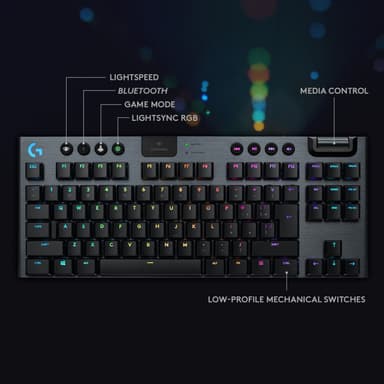 Logitech G915 Lightspeed tangentbord för gaming (GL Tactile-tangenter)