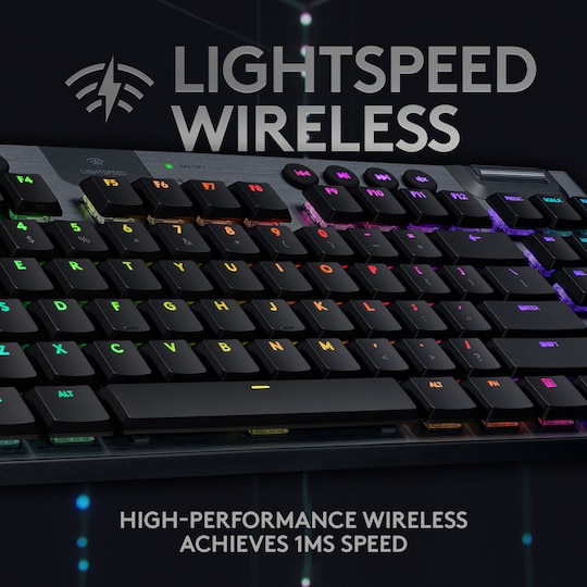 Logitech G915 Lightspeed tangentbord för gaming (GL Tactile-tangenter)