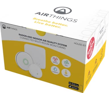 Airthings House Kit radon- och luftkvalitetsövervakning i flera rum 420