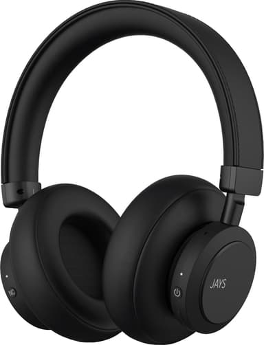 Jays q-Seven Wireless trådlösa around-ear hörlurar (svart)