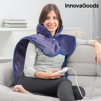 Elektrisk kudde för nacke, axlar och rygg innovagoods 60 x 90 cm 100w indigo
