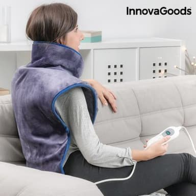 Elektrisk kudde för nacke, axlar och rygg innovagoods 60 x 90 cm 100w indigo