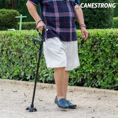 Hopfällbar käpp med led och dubbelt handtag canestrong