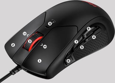 HyperX Pulsefire Raid RGB mus för gaming