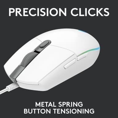 Logitech G203 Lightsync gaming mus (vit)