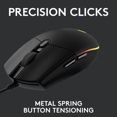 Logitech G203 Lightsync gaming mus (svart)