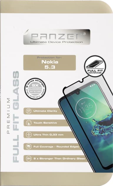 Panzer Full-Fit Nokia 5.3 skärmskydd (svart)