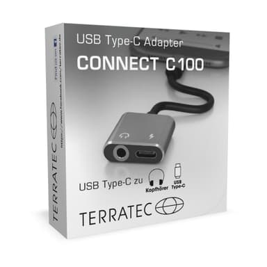 TERRATEC CONNECT C100 USB C adapter till Audio och USB C