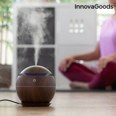 Mini humidifier scent diffuser dark walnut innovagoods Elgiganten