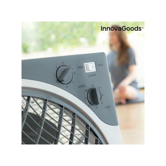 Innovagoods box ø 30 cm 50w white grey floor fan