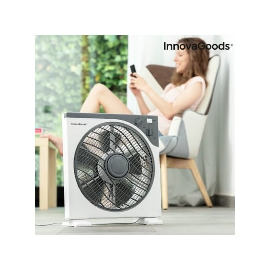 Innovagoods box ø 30 cm 50w white grey floor fan