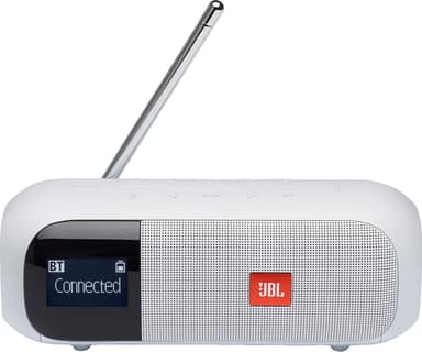 JBL Tuner 2 FM bärbar högtalare med DAB+/FM-radio (vit)