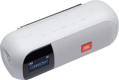JBL Tuner 2 FM bärbar högtalare med DAB+/FM-radio (vit)