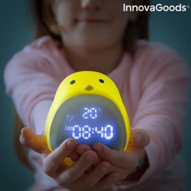 Uppladdningsbart och taktilt led-alarm i silikon chick innovagoods