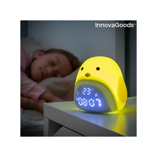 Uppladdningsbart och taktilt led-alarm i silikon chick innovagoods