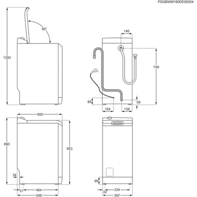 Electrolux Tvättmaskin EW7T6237F8 (Vit)