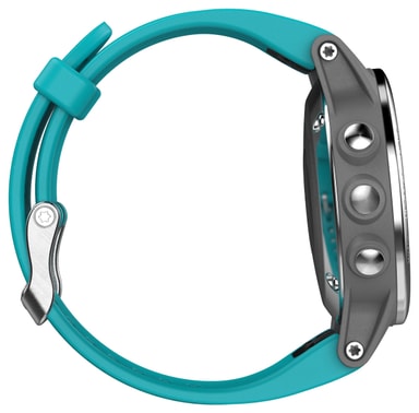Garmin Fenix 5s träningsklocka (silver/turkos) - Elgiganten