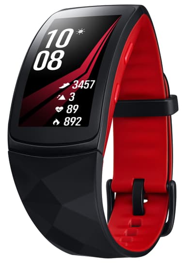 Samsung Gear Fit2 Pro träningsklocka – S (röd/svart)