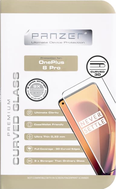 Panzer Curved OnePlus 8 Pro skärmskydd