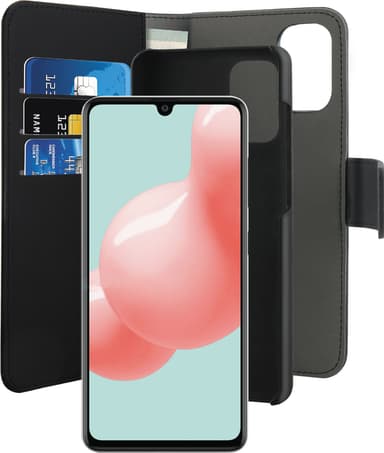 Puro 2-i-1 plånbok för Samsung Galaxy A41 (svart)