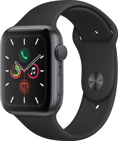 Apple Watch Series 5 44mm rymdgr alu svart sportband