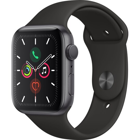 Apple Watch Series 5 44mm (rymdgrå alu/svart sportband)