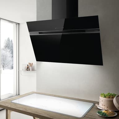 EICO Vägghängd Köksfläkt 4833 (svart 90cm)