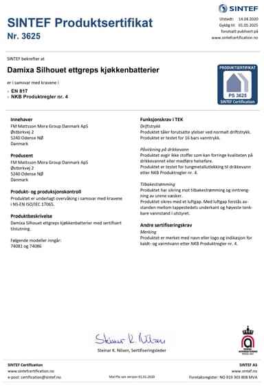 Damixa Silhouet DW kran (krom)