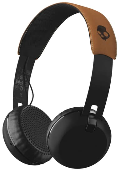 Skullcandy Grind trådlösa on-ear hörlurar (svart/brun)