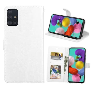 Mobilplånbok 3-kort Samsung Galaxy A51 (SM-A515F)  - Vit