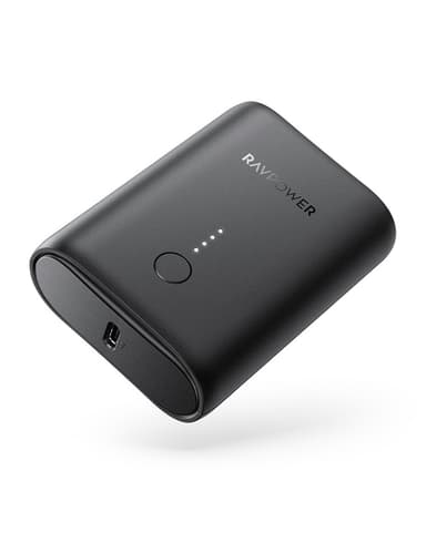 RAVPower Pioneer 10.000 mAh 18W PD + QC 2 Powerbank, Svart