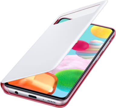 Samsung S View plånboksfodral för Galaxy A41 (vitt)