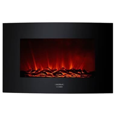Dekorativ och elektrisk öppen spis för vägg cecotec warm 3500 curved flames 2000w