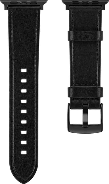 Sandstrøm Apple Watch läderarmband 42/44/45/49 mm  (svart)