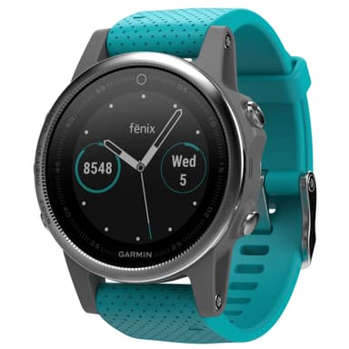 Garmin Fenix 5s multisport watch (silver/turkos) Garmin Fenix 5s multisport watch (silver/turkos)