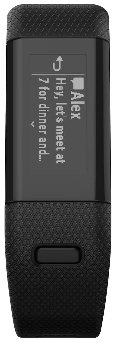 Garmin Vivosmart HR + GPS Aktivitetsarmband (reg/svart)