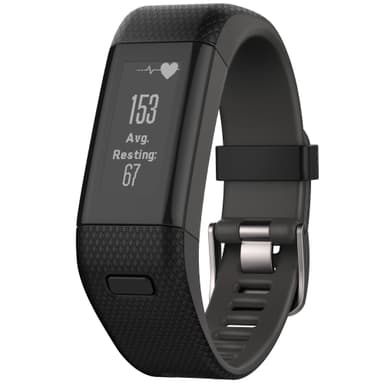 Garmin Vivosmart HR + GPS Aktivitetsarmband (reg/svart)
