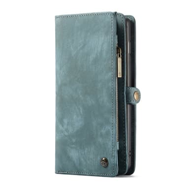 CASEME Samsung Galaxy S10 Retro läder plånboksfodral - Blå